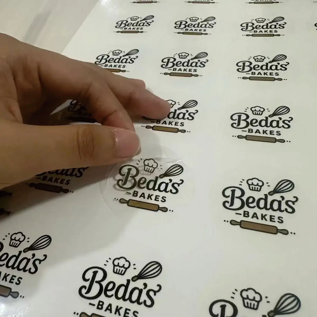 3-6cm Custom Stickers Customized Logos Wedding Birthdays Baptism Stickers Personality Labels Design Own Baking Gift Bag Sticker