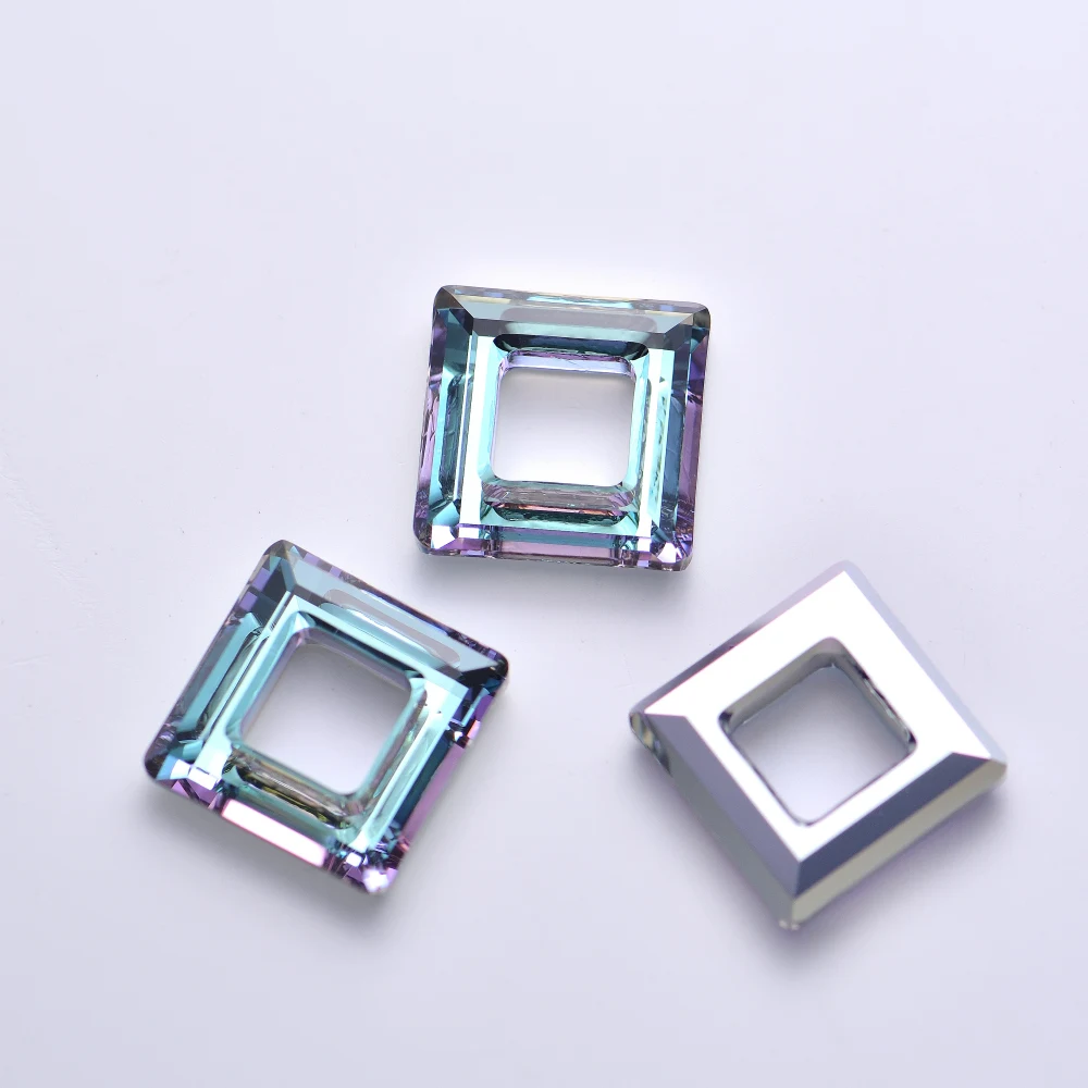 (1 piece) Genuine Crystals from Austria 4439 Square Ring Loose Beads Rhinestone for DIY Jewelry Making