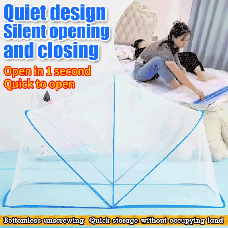 

Portable adult student dormitory free installation folding mosquito net Portable mosquito net