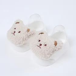 Autumn Winter Baby Girls Shoes Newborn Cartoon Animal Baby Infant Baby Boy Warm Fleece Anti Slip Soft Cotton Floor Sock Shoe