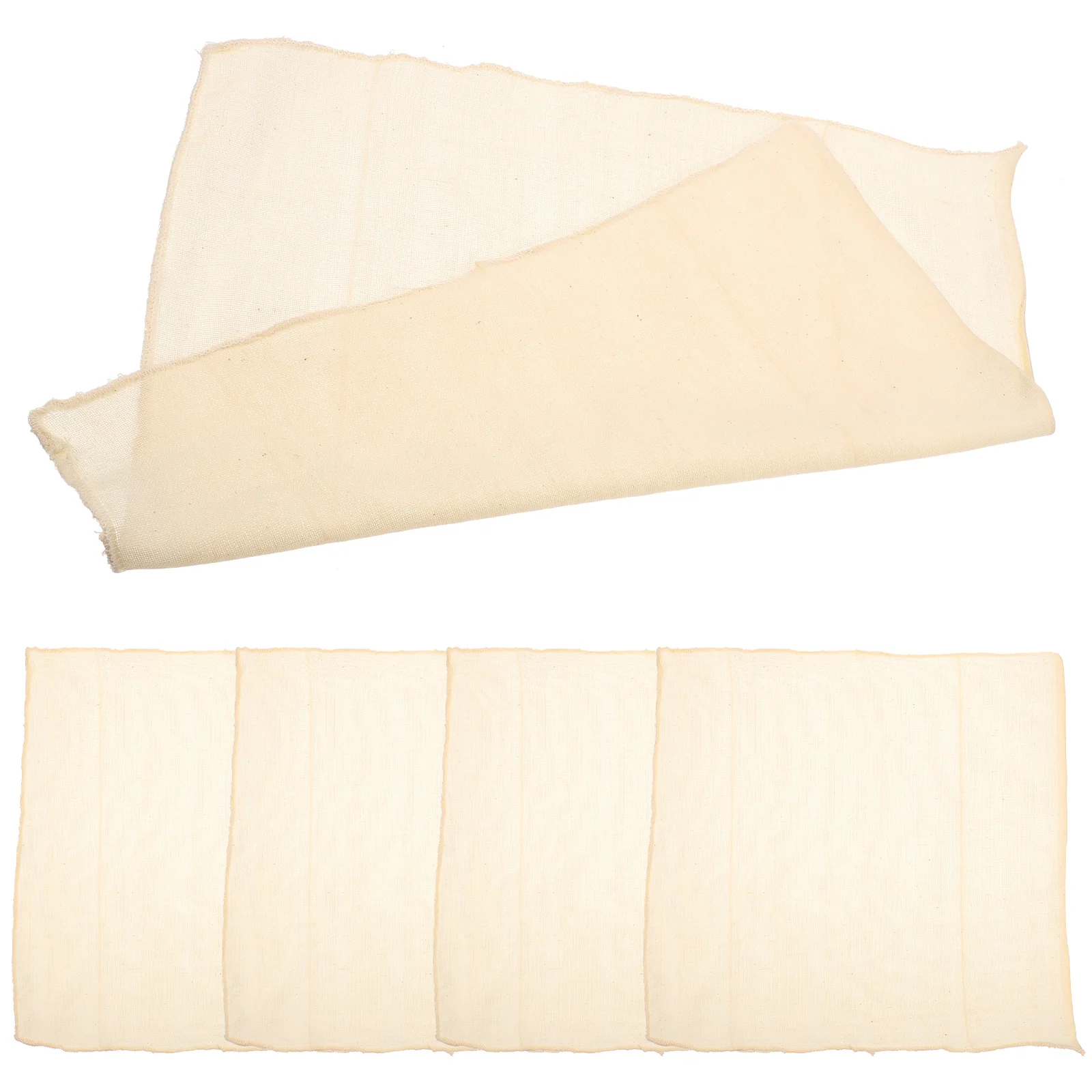 

5pcs Pure Cotton Gauze 40x40 Cheesecloth Reusable Fabric Filter Hemmed Muslin Tofu Cloth Straining Kitchen Tool