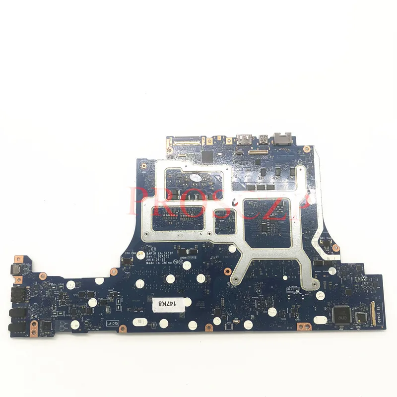 Mainboard CN-0147K8 0147K8 147K8 For Dell 17 R4 Laptop Motherboard LA-D751P With SR2FL I7-6820HK CPU GTX1070 100% Working Well