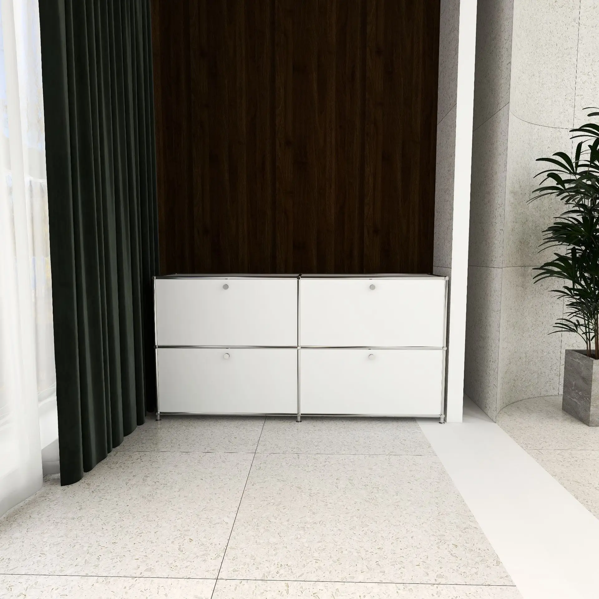 

Cabinet Display Jewelry Display Rack Customized Stainless Steel Assembled Cabinet Household Commercial Dining Side Cabinet MD-01