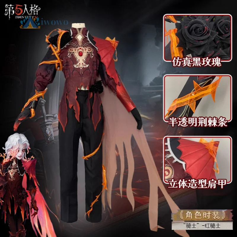 

Game Identity V Red Knight Cosplay Costume Richard Sterling Uniform Set Halloween Christmas Outfit for Men Woman