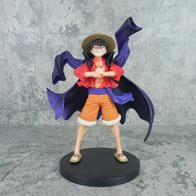 

New One Piece figure cloak Luffy One Piece fist model anime ornament trendy toy doll chassis decoration For Childen's Gifts