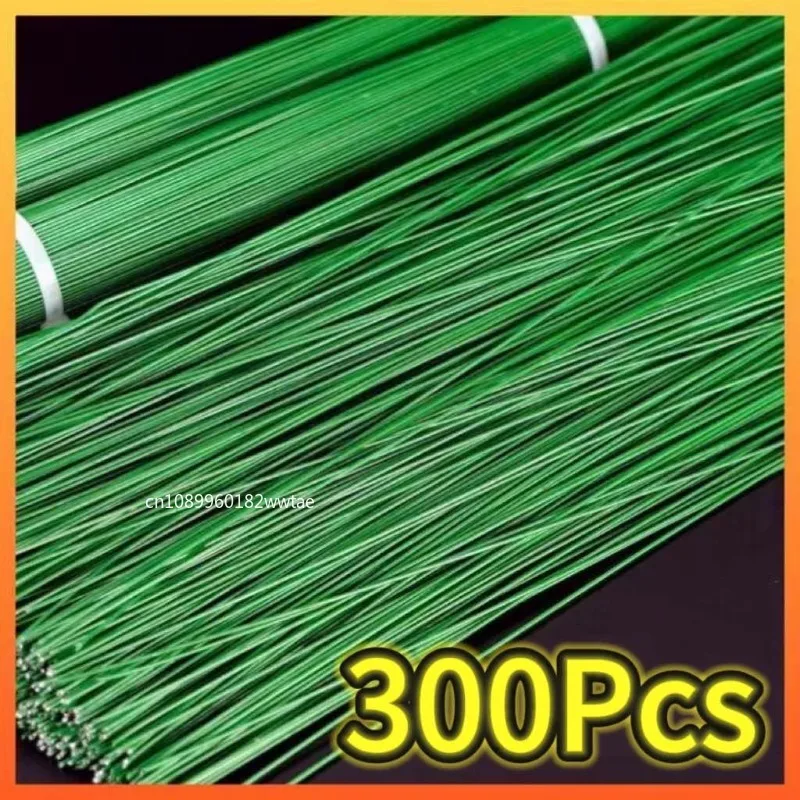 100/200/300 قطعة 40 سنتيمتر الأزهار الجذعية سلك الحرف سلك أخضر داكن لترتيب زهور ل DIY بها بنفسك المواد اليدوية اكسسوارات