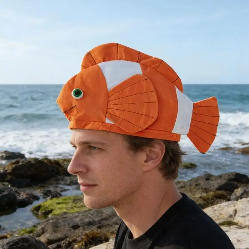 Adorable Clownfish Headpiece Costume Accessory Cosplay Hat Great For Underwater Theme Parties And Dressing Up Fun 