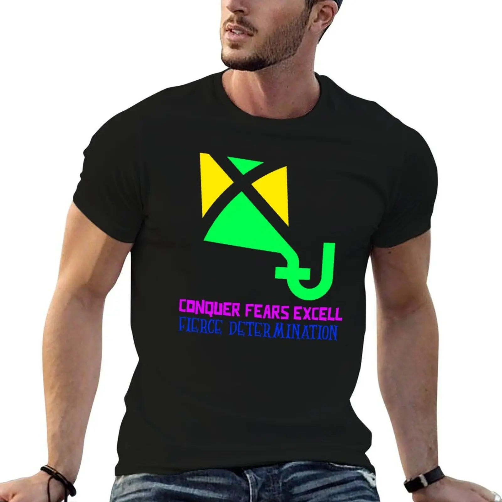 Conquérir les peurs nécessite une détermination farouche - T-shirt utilitaire décontracté pour le travail