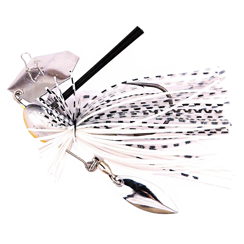 B&U Chatterbait 10,5 g 14 g Jig-Nadel mit Klingen, Spinner, Stinger-Haken, Vibrationsdraht, Power-Köder, Hecht, Bass, Jig, Angelköder