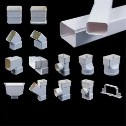 Pvc Downspout Adapter Square Tube Flat Tube Accessory Drainage Connector Outdoor Rainwater Gutter Drain Pipe L24053