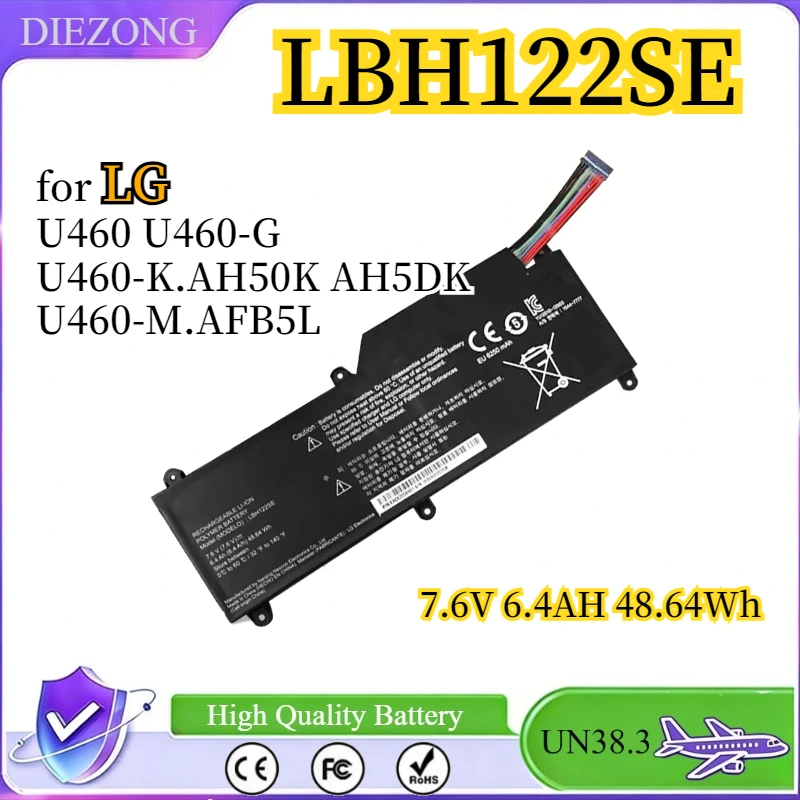 

Аккумулятор для ноутбука LBH122SE для LG U460 U460-G U460-K.AH50K AH5DK U460-M.AFB5L, 7.6V 6.4AH 48.64Wh