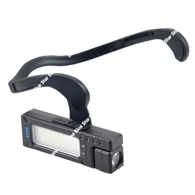Cross-border waving induction ear-hanging headlight charging magnetic suction outdoor multi-function hat clip fishing light