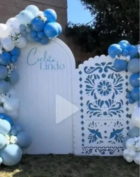 Mehofond Custom 2-Sided Cielito Lindo Mexican Fiesta Birthday Wedding Bridal Shower Covers Chiara Arch Background Decor Backdro