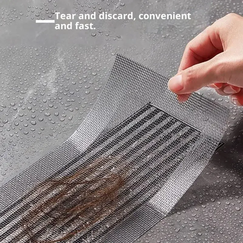 

Self-Adhesive Floor Drain Stickers Cutable Shower Drain Hair Catcher Disposable Mesh Sink Strainer Filter Screen Sticker