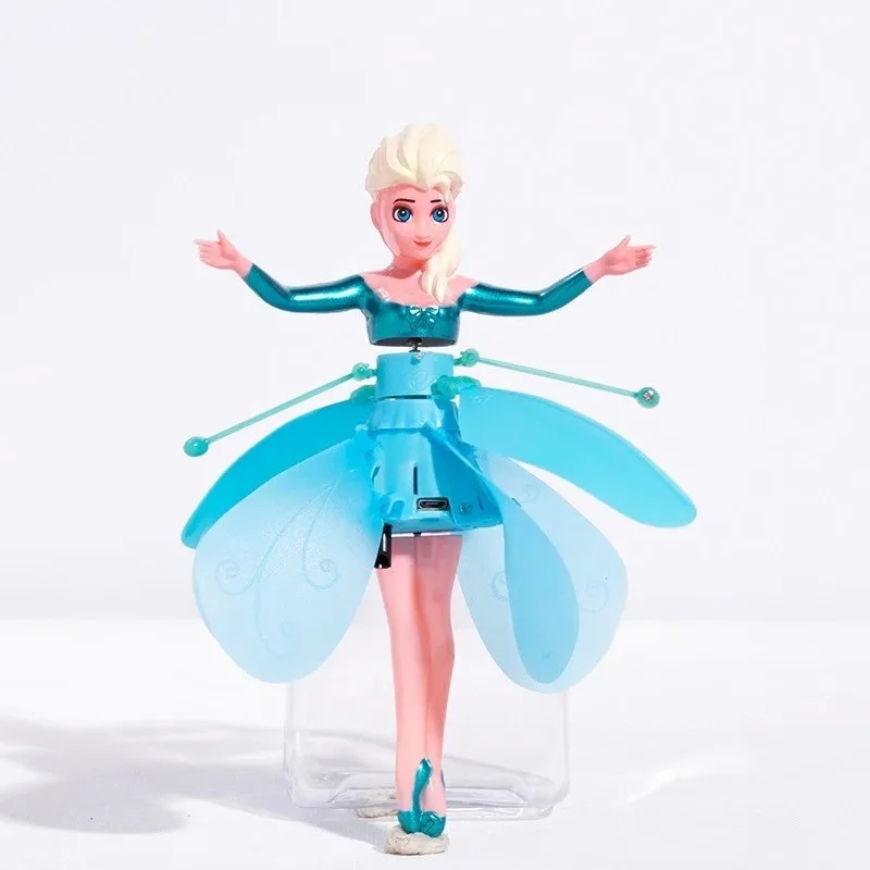 Rotating Luminous Princess Helicopter Doll Dancing Airplane Gesture Induction Luminous Flying Toy Christmas Gift Holiday Gift