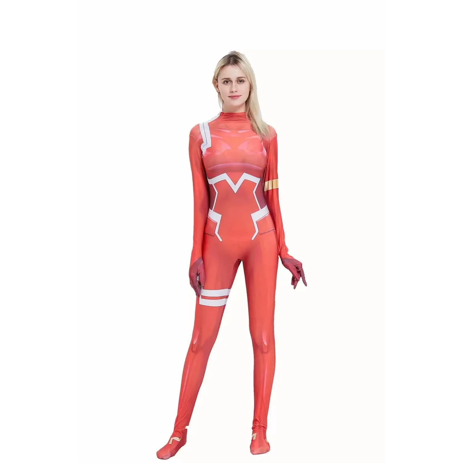 Darling In The Franxx 02 Zero dwa dwa przebranie na karnawał Klaxosaur księżniczka 001 Zentai body Halloween kombinezon dorosłych dzieci