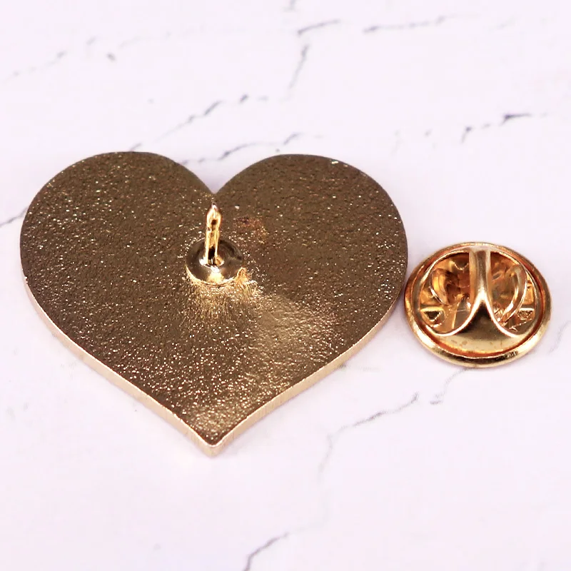 Currently Overthinking Badge Glitter Heart Enamel Pin Mental Health Anxiety Brooch
