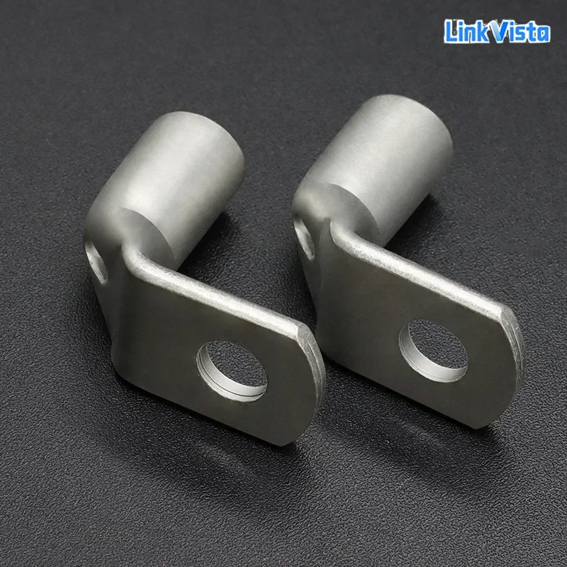 Right Angle L-Type Cable Lugs, Tinned Copper Crimp Connector Terminals T6-T25 for 4-10mm² (5-200 Pcs)Connectors & Terminals