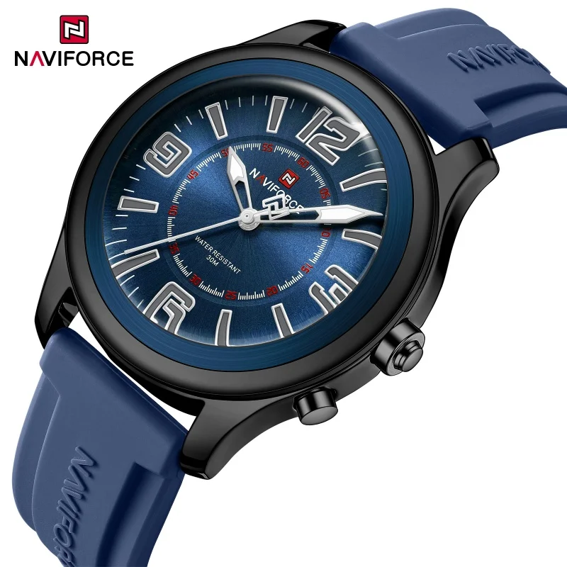 NAVIFORCE 9256 Nuovo Coppia Orologio Al Quarzo Impermeabile Luminoso Cinturino In Silicone Sport di Moda per Uomo e Donna Data Orologi relógio