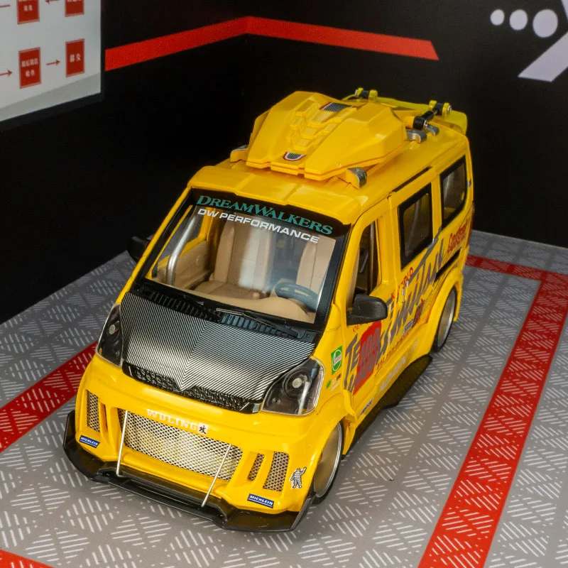 1:24 WULING Rongguang Van alliage voiture modèle moulé sous pression en métal jouet véhicules modèle son et lumière Simulation Collection enfants cadeau