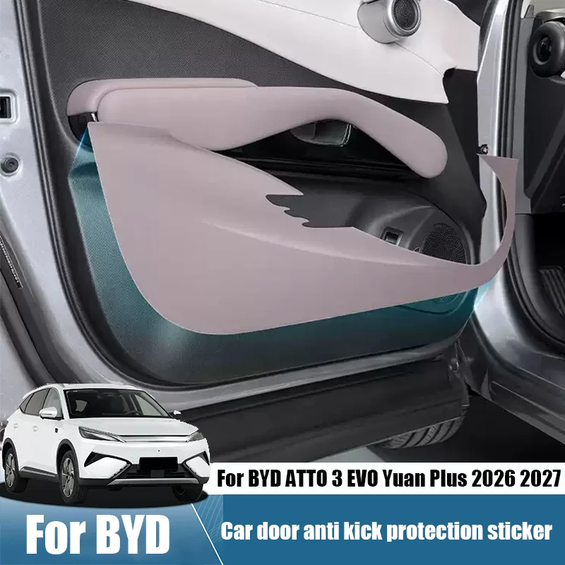 for BYD ATTO 3 EVO Yuan Plus 2026 Door anti kick protection sticker interior protective component