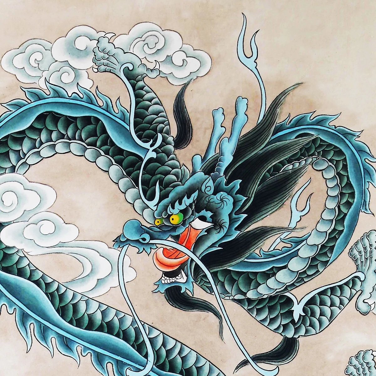 Dragon painting   Home Office Decoration Chinese scroll painting dragon painting China dragon
