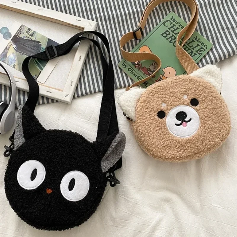 Japanese Style Kawaii Bag Women Cartoon Plush Shoulder Bag for Women 2024 New Crossbody Bag Small Phone&Purse  Bolsa Feminina