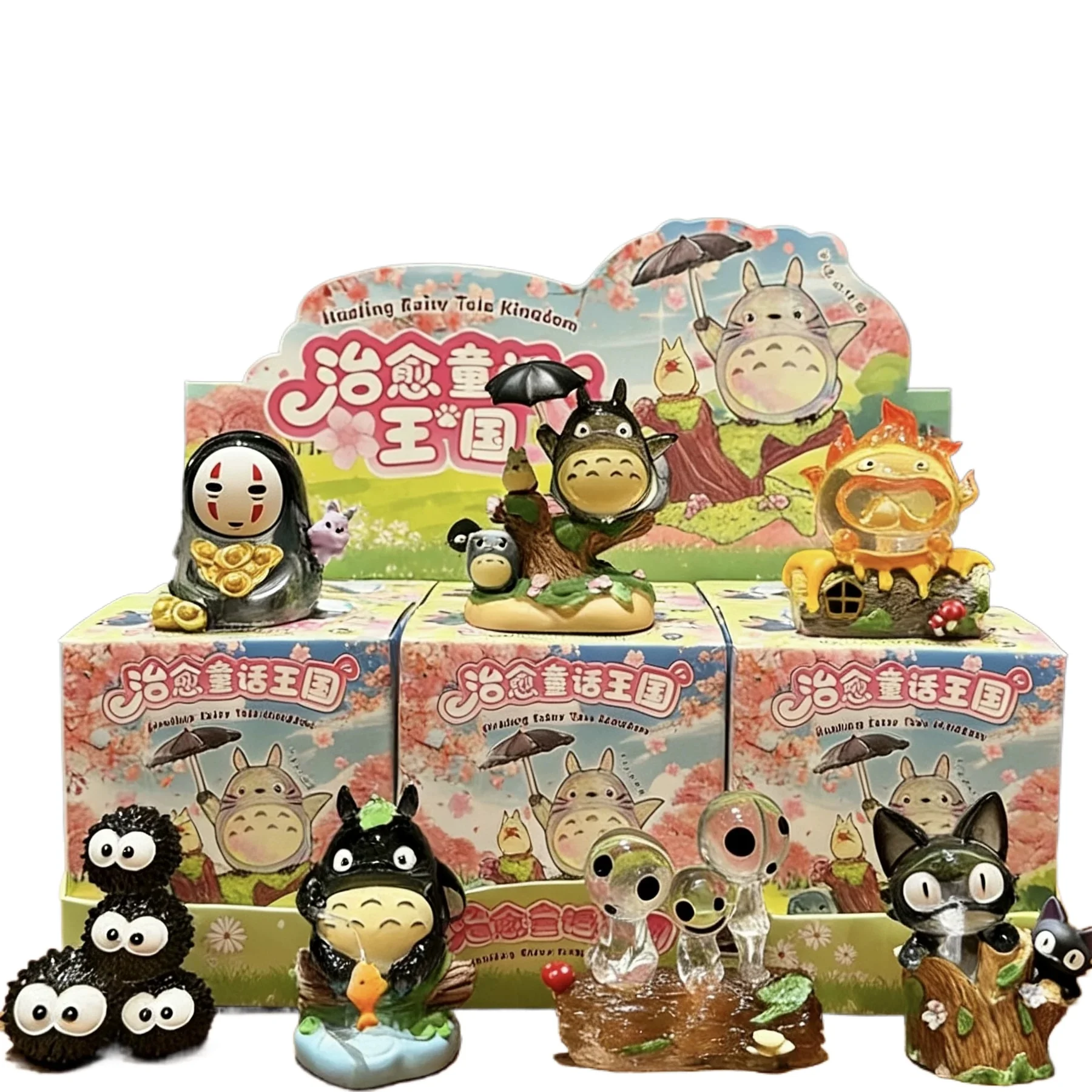 Anime Heilende Märchenkönigreiche Serie Blindbox Auto-Dekoration Leuchtende Modelle Heim-Ornamente Spielzeug Mystery Box Sammlerstücke Lustige Geschenke