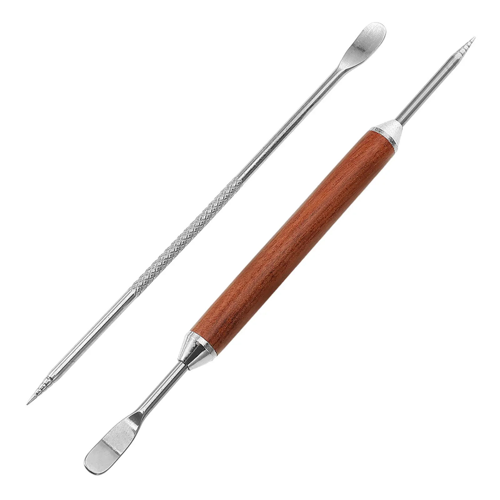 2Pcs Stainless Steel Latte Art Pen with Spiral Tip for DIY Coffee Foam Drawing and Latte Art Design Professional Tool