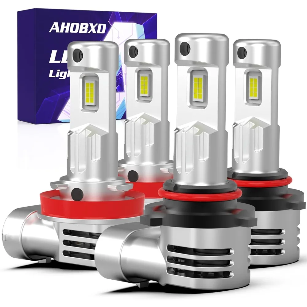 

9005 H11 LED Bulbs Combo 60000LM Brightest H11 9005 Bulbs 150W with Cooling Fan Super Bright Upgraded 900% Plug and Play H11 H8