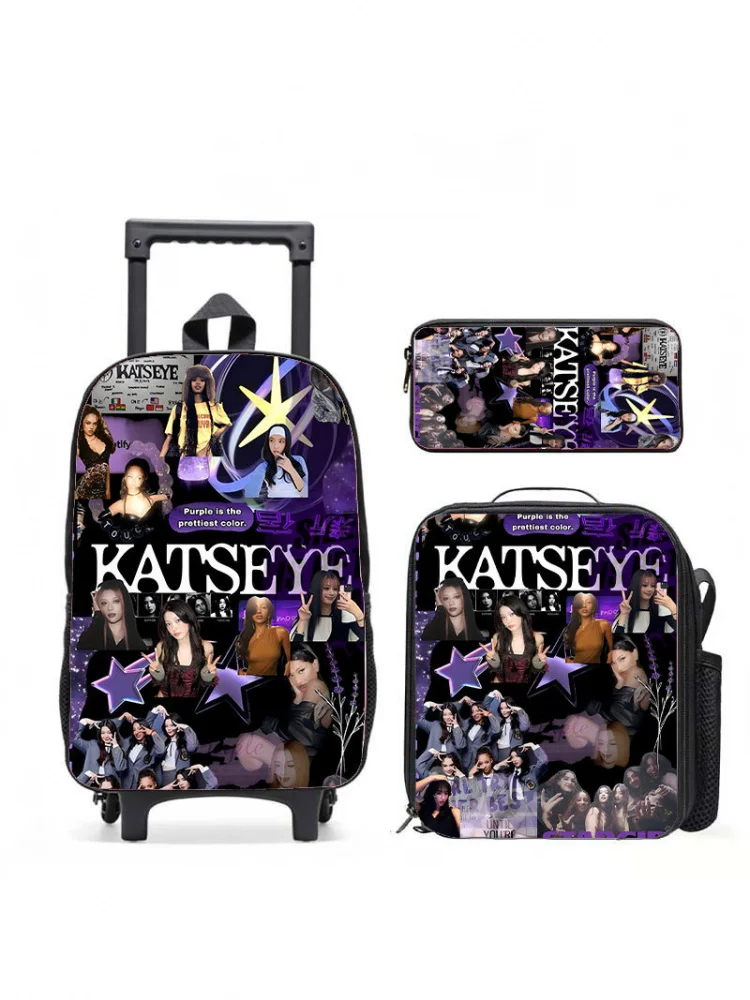 comfortable-student-backpack-set-with-pull-rod-katseye-girls-group-style-youth-campus-polyester-single-wheel-rollers-bag