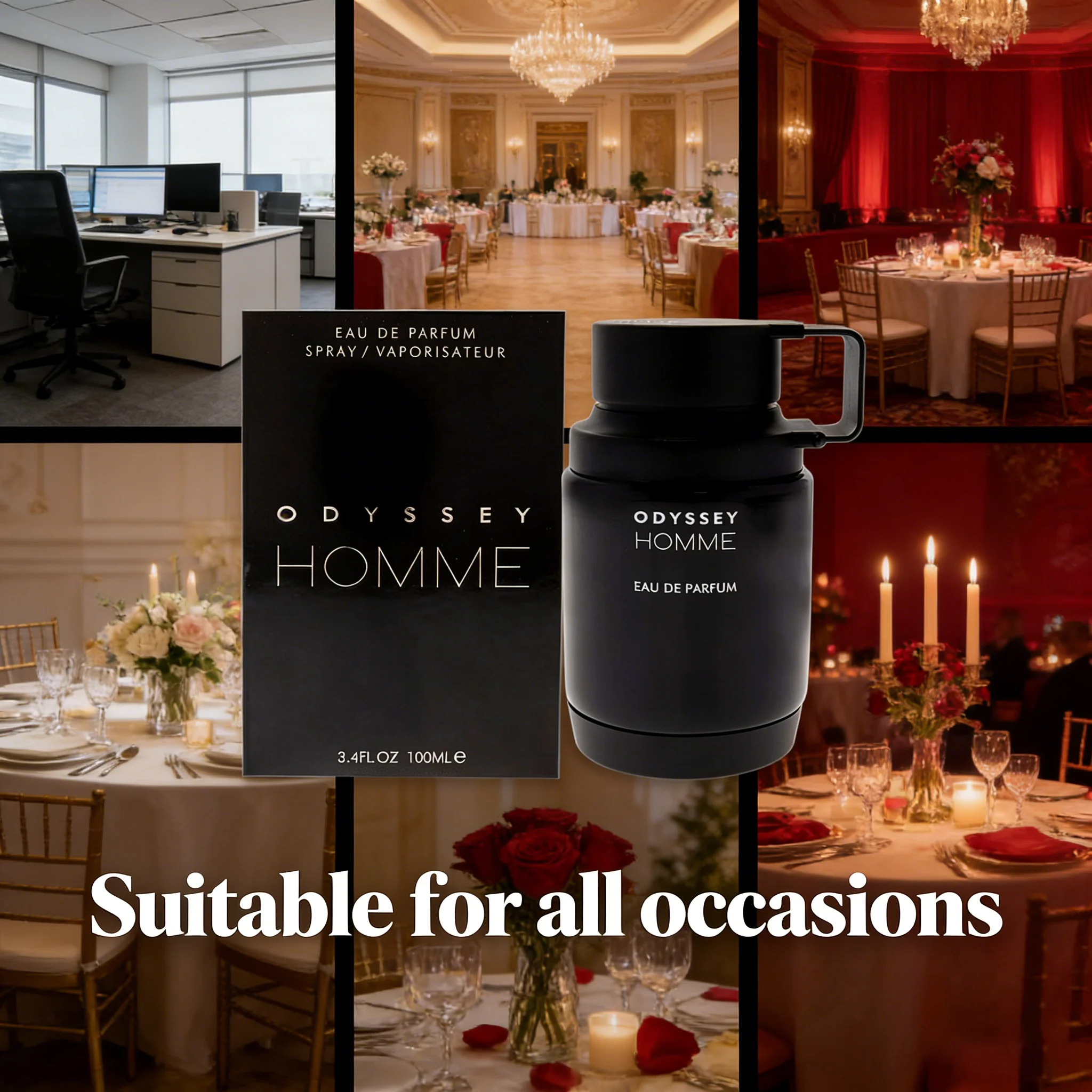 بخاخ أرماف أوديسي أوم EDP للرجال - 3.4 أونصة 101.4 مل خشب كهرماني حار يدوم طويلاً #5