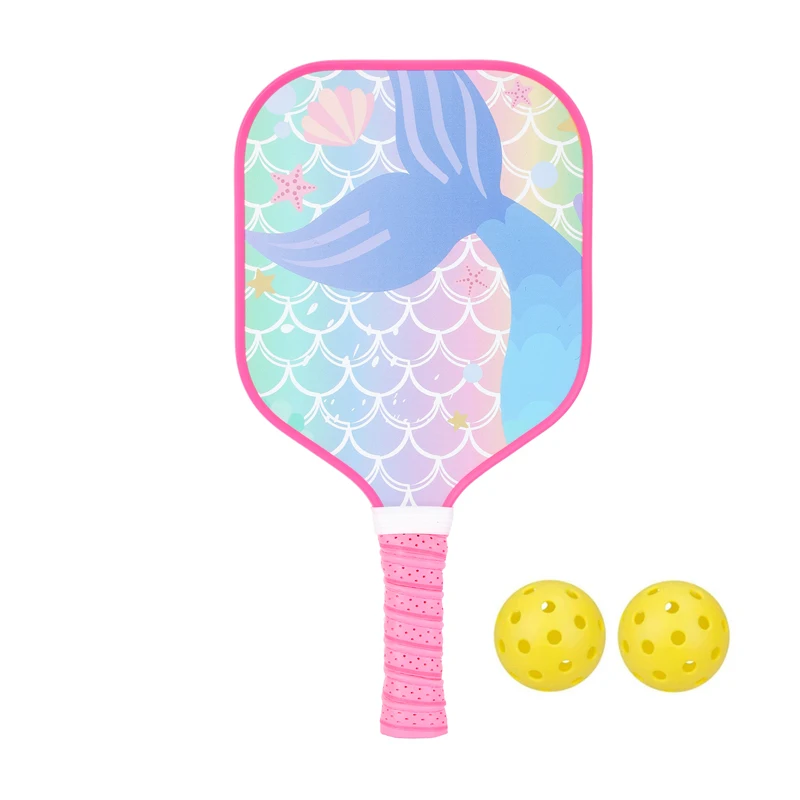 Kids Pickleball Paddles Cute with Small Grip Lightweight Pickleball Rackets Honeycomb Core Fiberglass Set for Children - Image 2