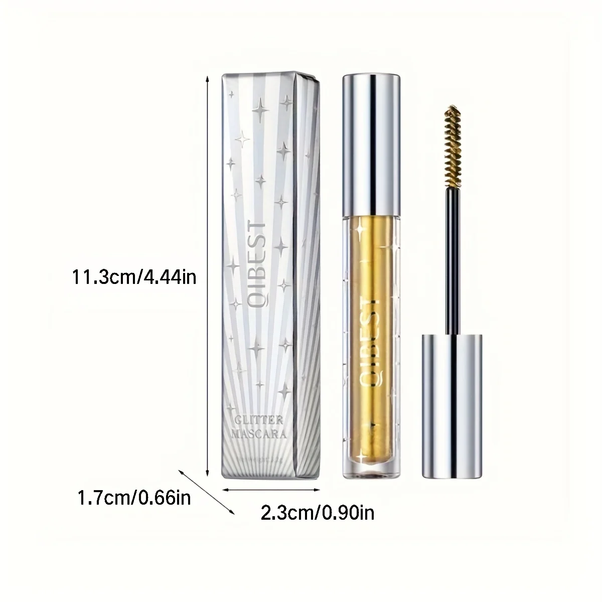 Sparkling Shimmer Mascara With Glitter Snowflake Finish, Waterproof And Smudge-proof Eye Makeup Mascara