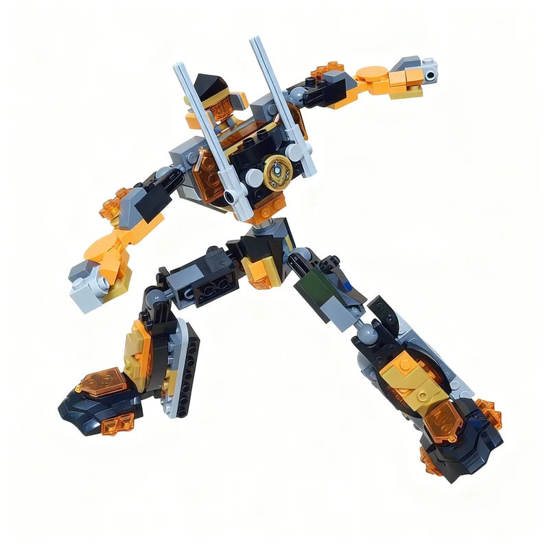164pcs MOC Transformer Tank Using Ninjia Cole's Elemental Earth Mech Model Building Blocks Christmas Gift Toy Architecture Brick