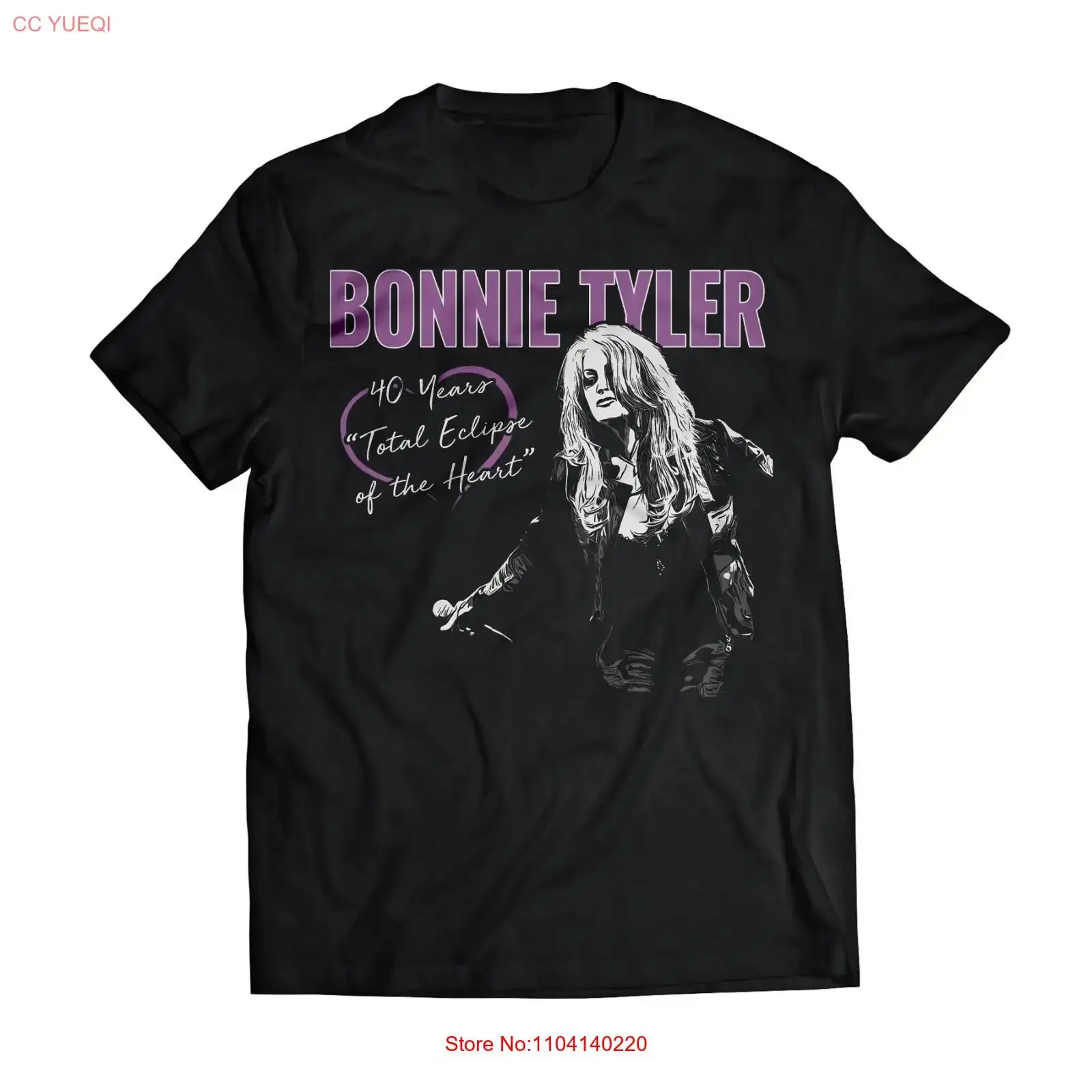 Bonnie Tyler Total Eclipse of the Heart Cotton Black All Size T Shirt TT083 vintage Washed designer clothes Stretched