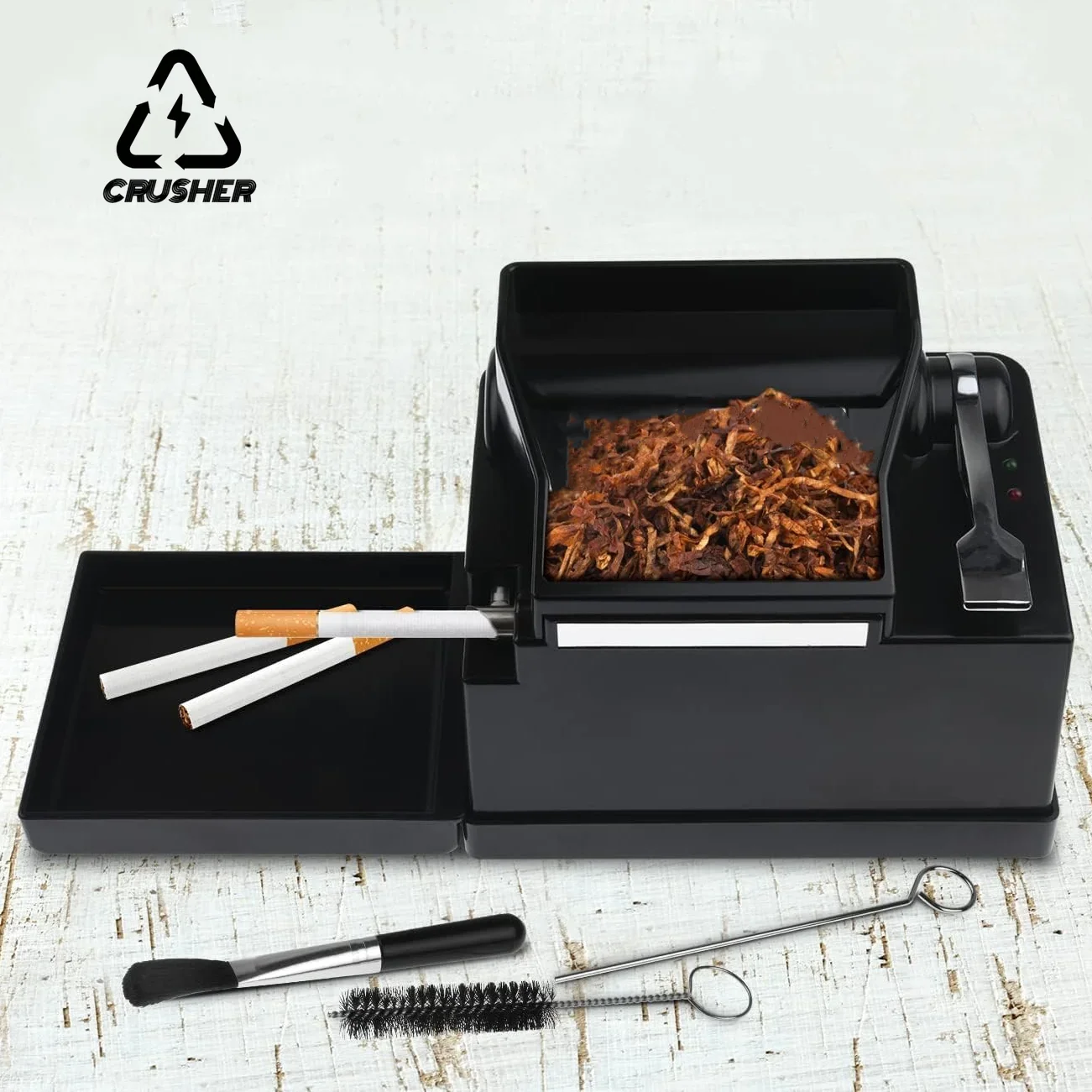 

6.5/8mm Electric Cigarette Roller Tube Filling Tobacco Rolling Machine Push Pull Smoke Grass Stuffing Maker Smoking Accessories