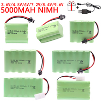 3.6V/4.8V/6V/7.2V/9.6V 5000mAh Rechargeable NI-MH Battery Pack For Rc toys Cars Tanks Robots Guns Boats toys accessories