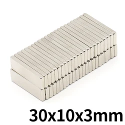 Neodymium Magnet 30x10x3 Block NdFeB N35 30mm x10 mm x3 mm Super Powerful imanes Permanent Magnetic 30*10*3 2/5/10/20/50Pcs