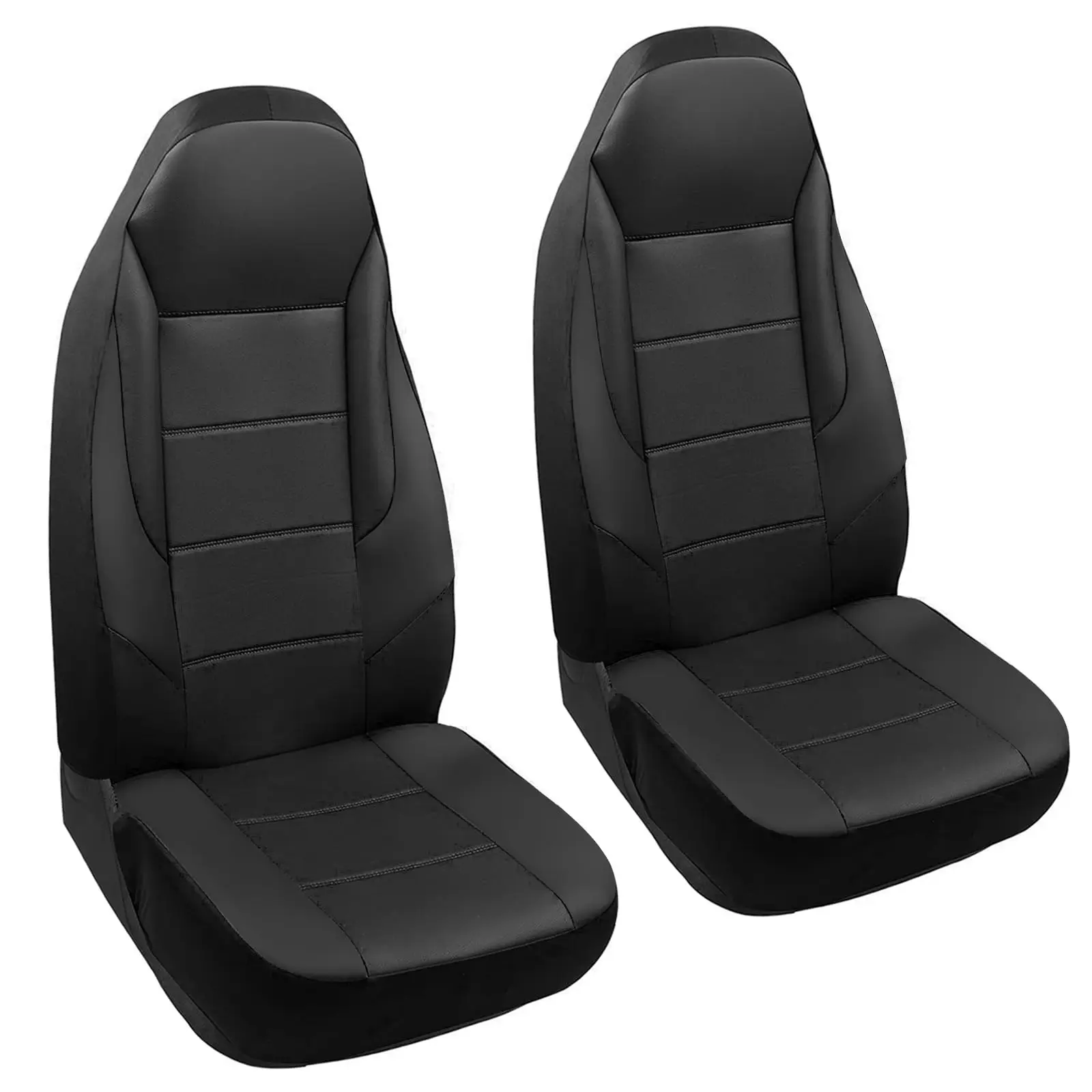 

Чехол на переднее автомобильное сиденье для Jeep Wrangler TJ (1997-2006), кожаные чехлы на сиденья-ковдра, аксессуары для джипа на заказ (черный), 2 шт.