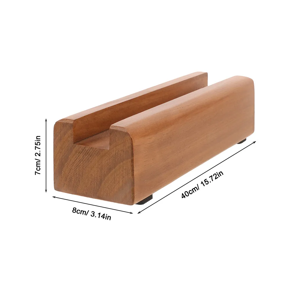 Luxury Solid Wood Floor Mirror Stand Holder for Full Length Mirror Non-Slip Stable Base Timeless Warm Finish Home Living Space
