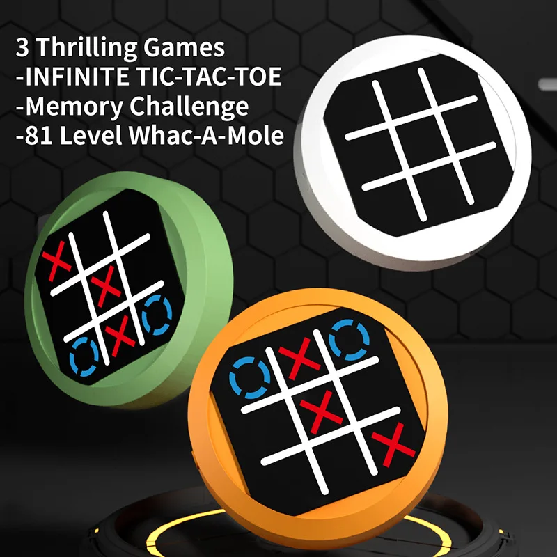 Smart Tic Tac T Four-in-One Memory Training Chess AI Electronic Educational Toy Fun Puzzle Board Game for Children Birthday Gift