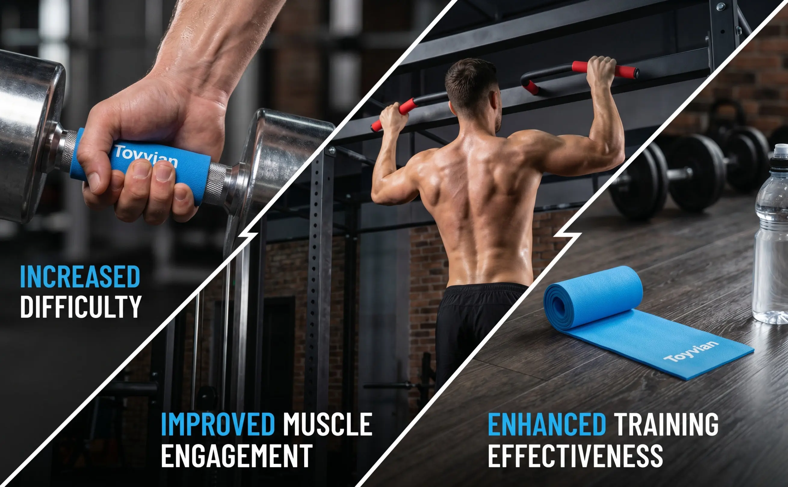 4Pcs Pull-Up Bar Grip Covers Non-Slip Detachable Pads for Horizontal Bars Dumbbells Barbell Handles Home Gym Fitness Equipment