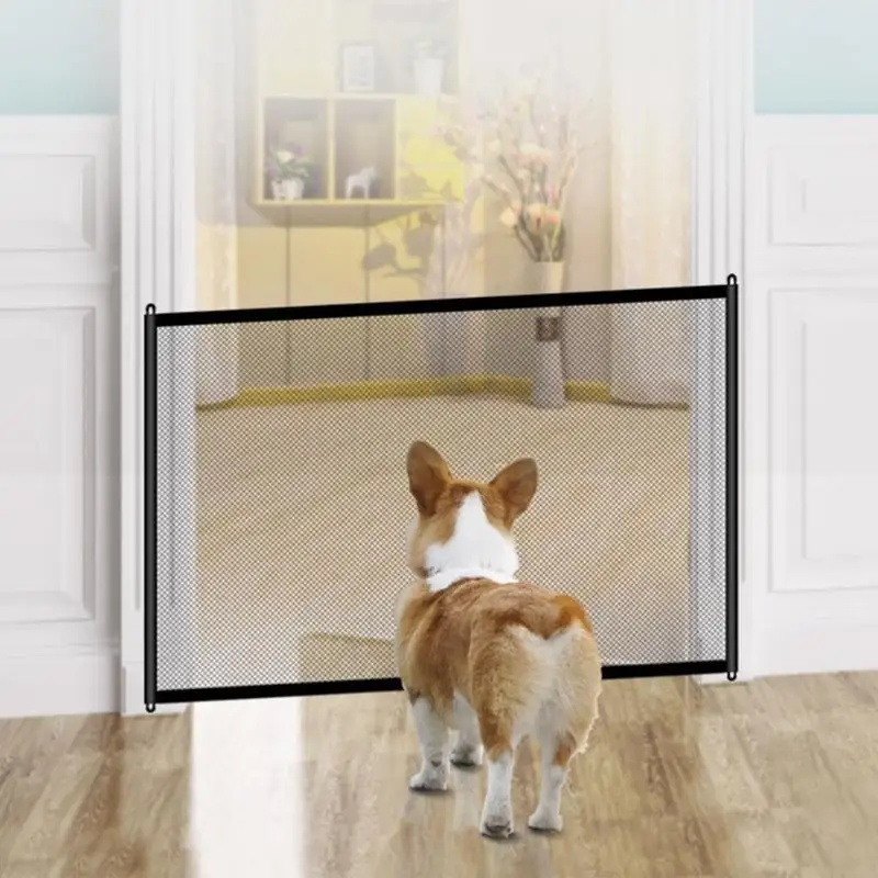 62KD Versatile Pet Fence Indoor Dog Barrier for Doorways Stair and Outdoor Space Tear Resistant Fence to Keep Pets Safe