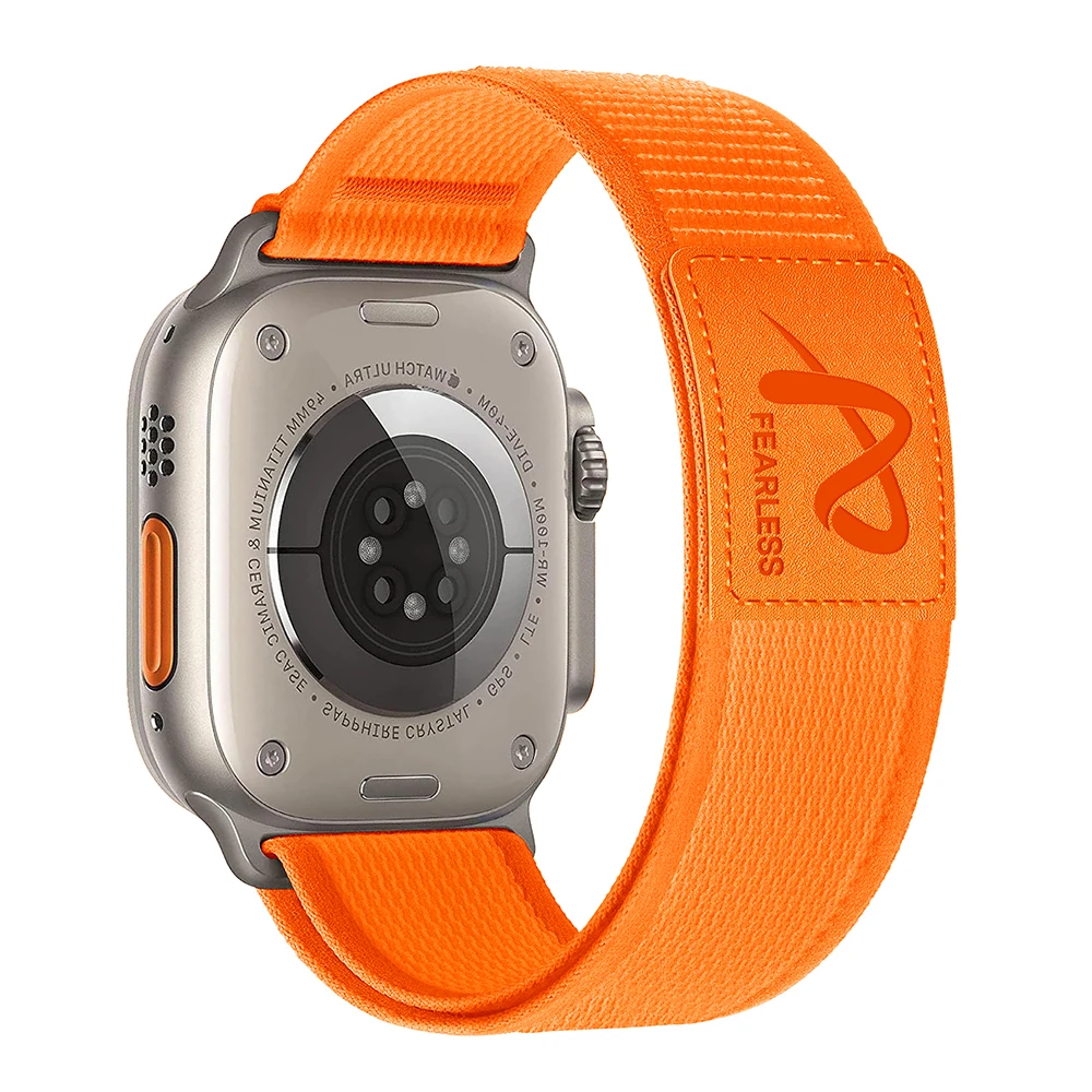 Trail Loop Armband für Apple Watch Ultra Band 49 46 45 44 42 41 40 Nylon-Armband mit Lederschnalle für Watch Serie 11 10 9 8 7 6 5 4