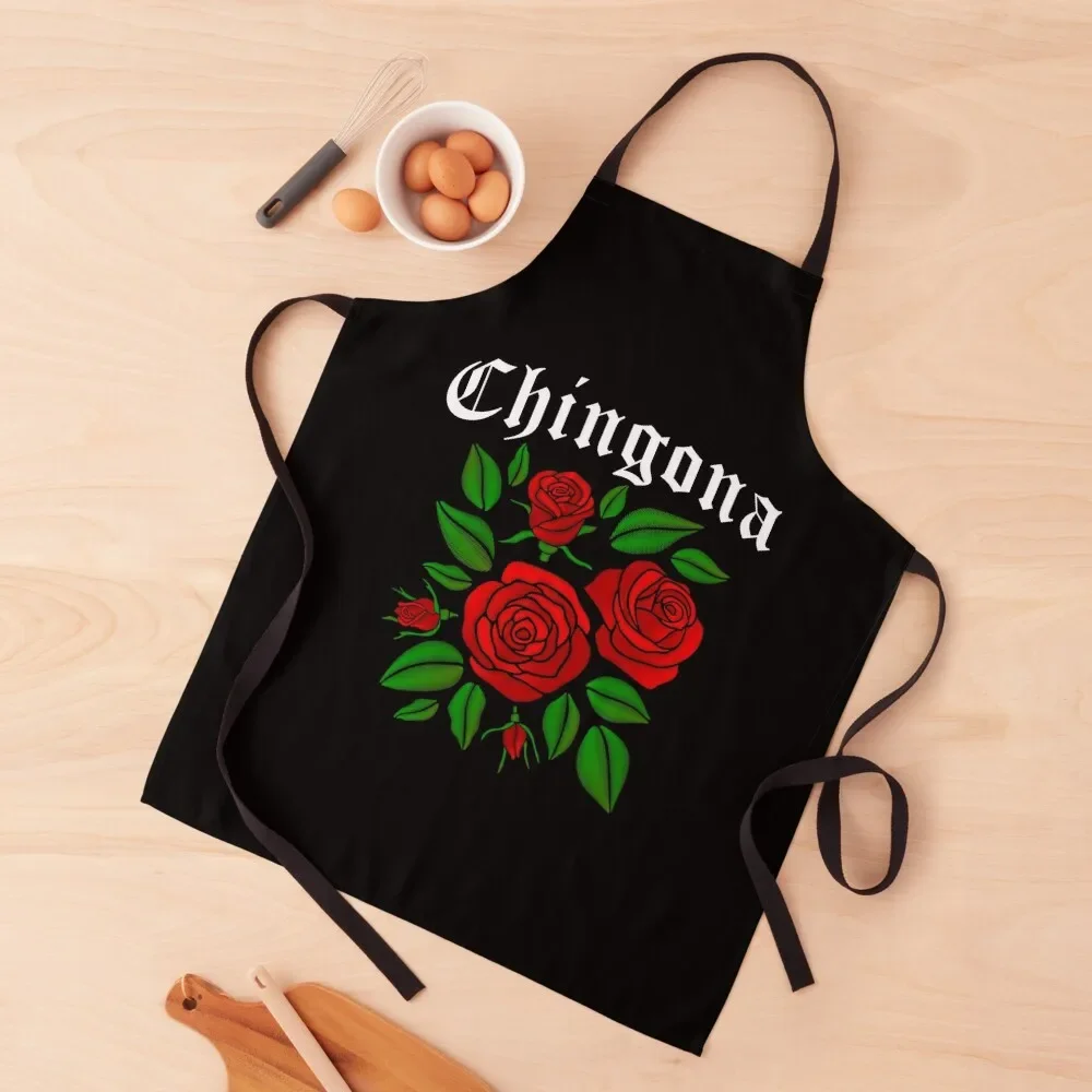 

Chingona Chicana Mexican Apron painting Cooking men kitchen utensil Apron