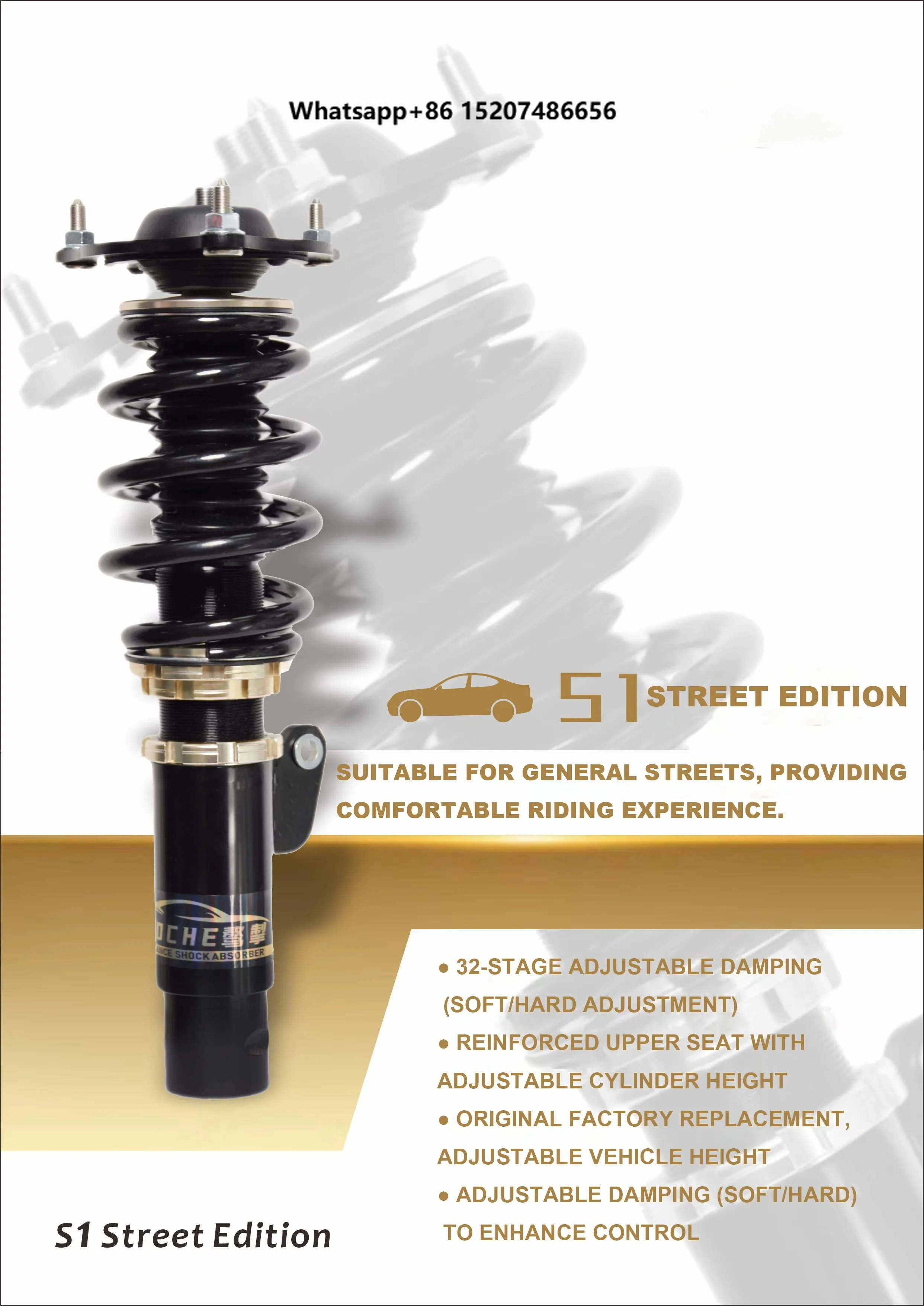 2026 Precision Modified Adjustable Shock Absorber Car Parts: Fits 30+ Brands, 500+ Vehicle Models and Diverse Auto Parts