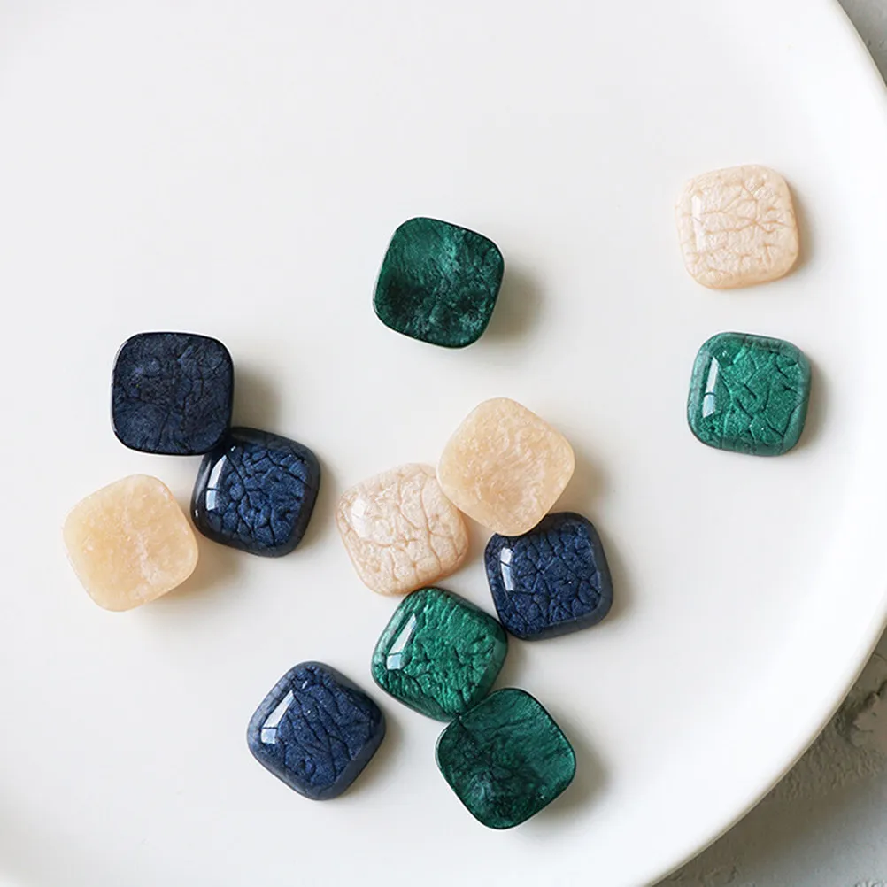 

Набор для изготовления серег из смолы: квадратные заготовки 0,8 см, темные, для рукоделия, многофункциональный декор для украшений ручной работы