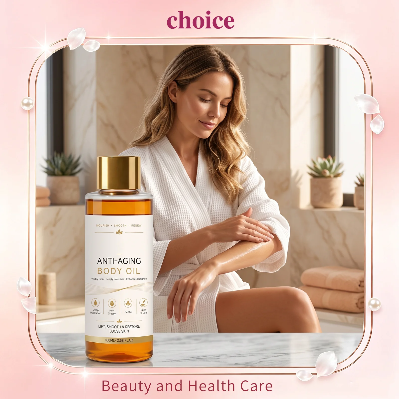 Firming Body Oil Hydrating Nourishing Smooth Dry Skin Refreshing Non‑Greasy Boost Skin Elasticity Glow Daily Body Treatment Oil