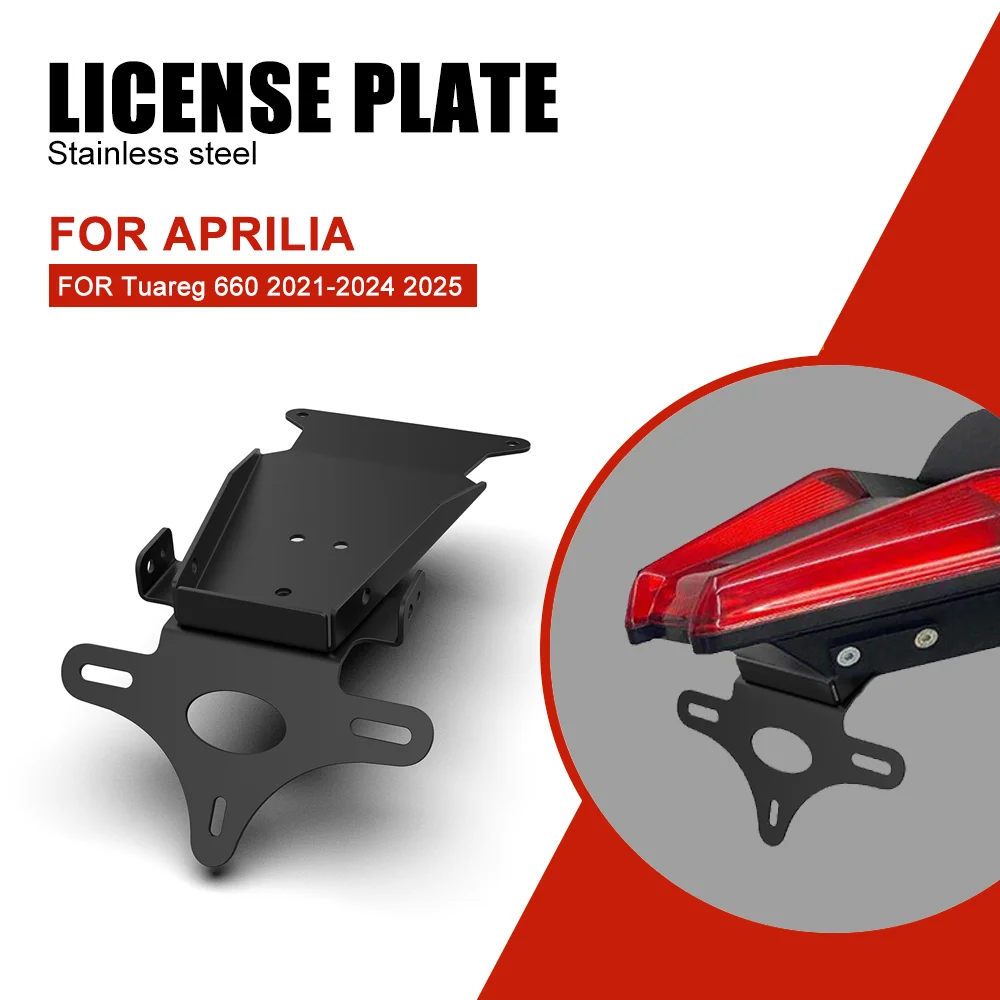 For Aprilia Tuareg 660 2021-2022-2023-2024 2025 Motorcycle License Plate Holder Tail Bracket Tidy Fender Eliminator Tuareg660